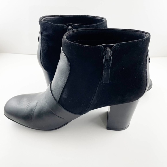 Easy Spirit Arietta Ankle Boots Black Leather/ Suede Combo Sz 9 - Picture 7 of 11